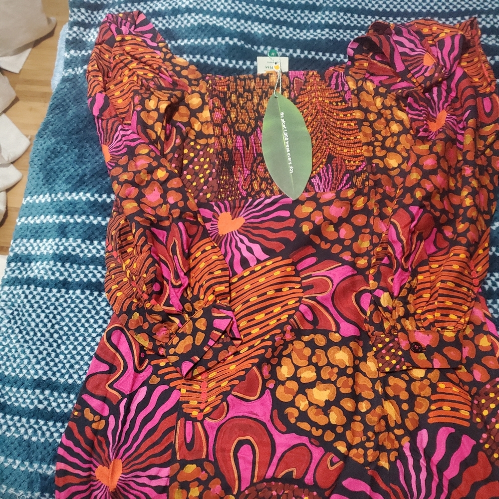 Farm Rio Leopard Hearts Mini Dress - Picture 6 of 7